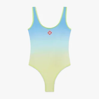Blue & Yellow Gradient Swimsuit