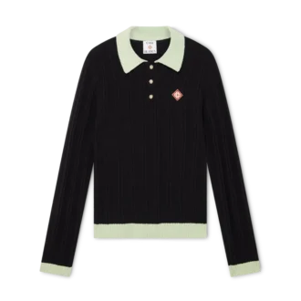 Boucle Long Sleeve Polo Shirt