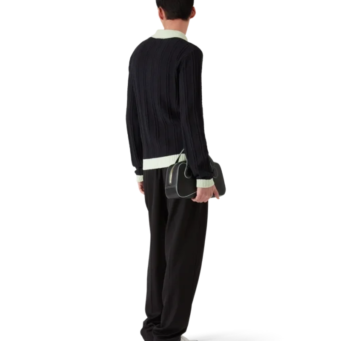 Boucle Long Sleeve Polo Shirt Boucle Long Sleeve Polo Shirt