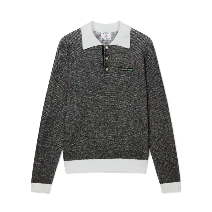 Boucle Stripe Long Sleeve Polo Shirt Boucle Stripe Long Sleeve Polo Shirt