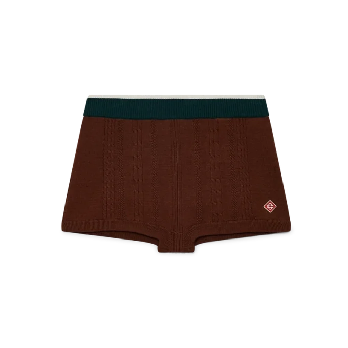 Cable Knit Mini Shorts