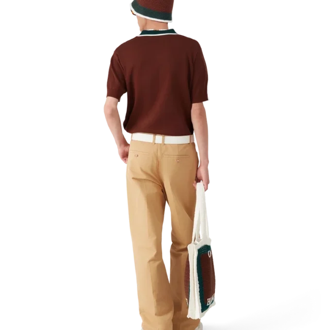 Cable Knit Oversized Polo Shirt Cable Knit Oversized Polo Shirt