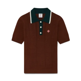 Cable Knit Polo Shirt