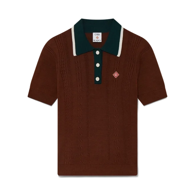 Cable Knit Polo Shirt Cable Knit Polo Shirt