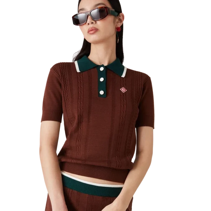 Cable Knit Polo Shirt Cable Knit Polo Shirt