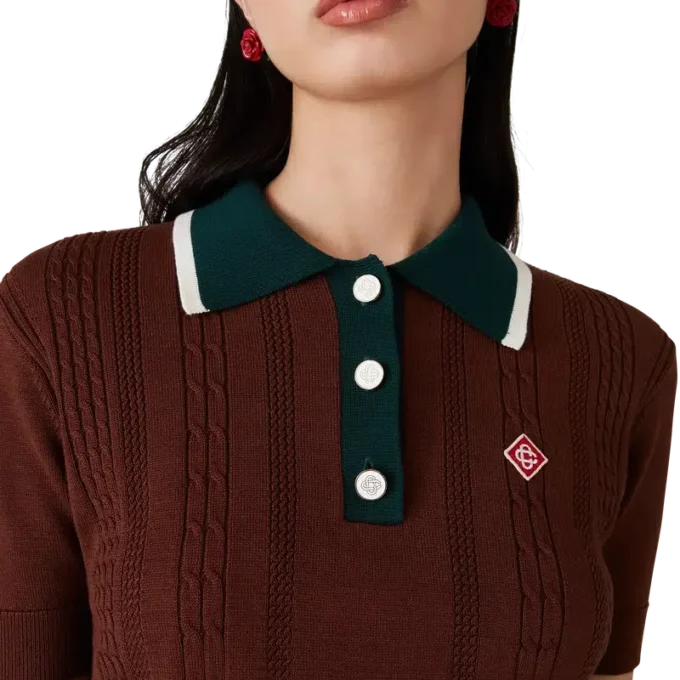 Cable Knit Polo Shirt Cable Knit Polo Shirt