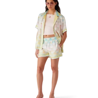 Candy Icons Short Sleeve Silk Twill Shirt