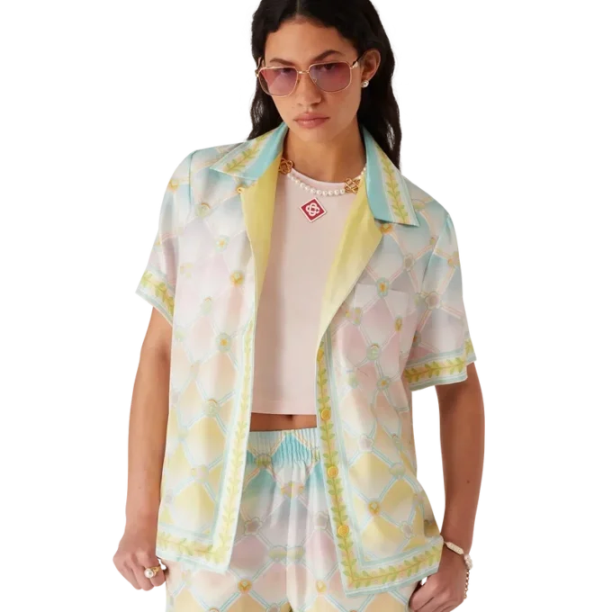 Candy Icons Short Sleeve Silk Twill Shirt