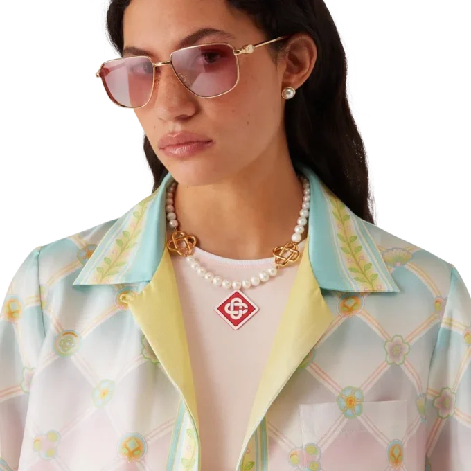 Candy Icons Short Sleeve Silk Twill Shirt
