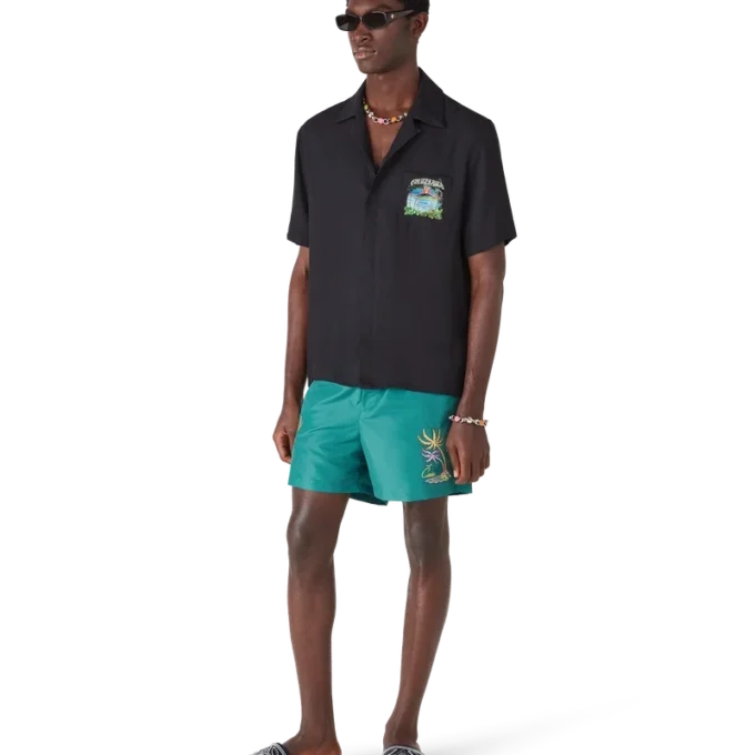 Casa Embroidery Swim Shorts Casa Embroidery Swim Shorts