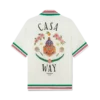 Casa Way Knitted Collar Silk Shirt