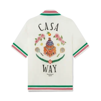Casa Way Knitted Collar Silk Shirt
