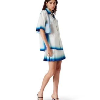 Casa Way Skate Pleated Silk Skirt