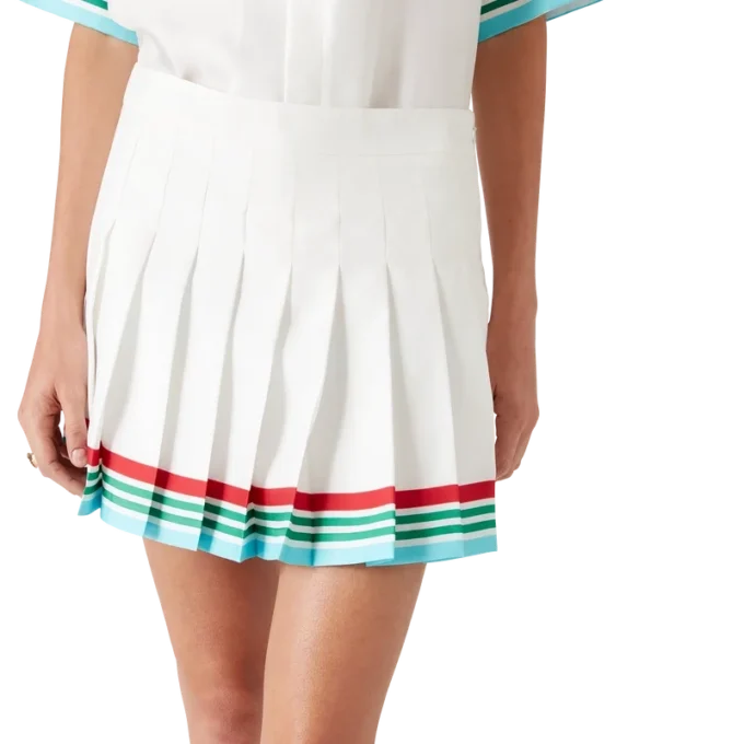 Casa Way World Series Pleated Silk Skirt Casa Way World Series Pleated Silk Skirt