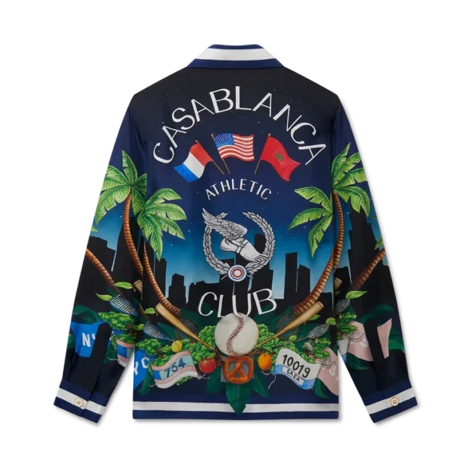Casablanca Athletic Club Silk Shirt