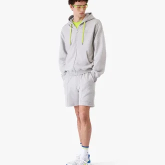 Cashmere Blend Zip-Up Hooded Sweatshirt