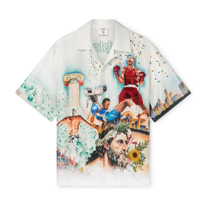 Celebration Du Sport Short Sleeve Silk Shirt