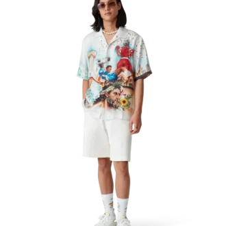 Celebration Du Sport Short Sleeve Silk Shirt