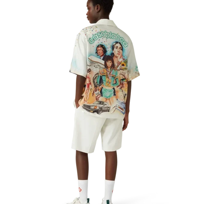 Celebration Du Sport Short Sleeve Silk Shirt
