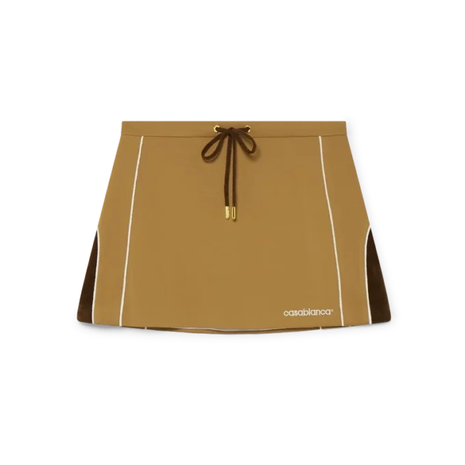 Chenille Panelled Mini Skirt
