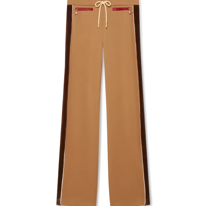 Chenille Panelled Track Pants