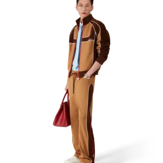 Chenille Panelled Track Pants