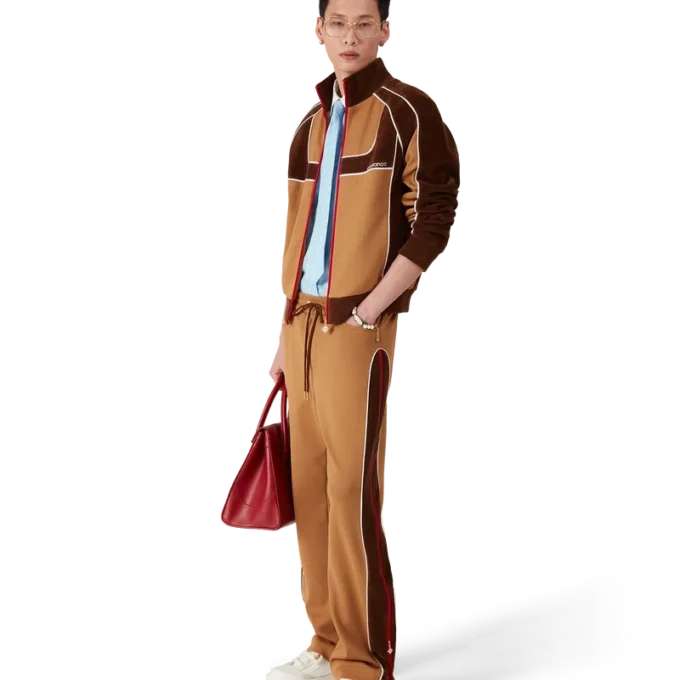 Chenille Panelled Track Pants Chenille Panelled Track Pants