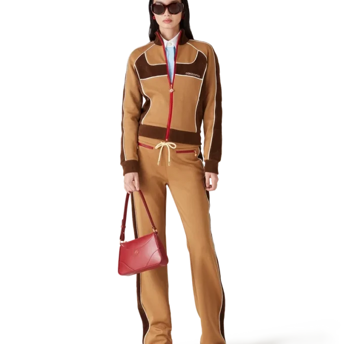 Chenille Panelled Track Pants