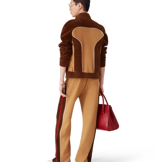 Chenille Panelled Track Pants Chenille Panelled Track Pants