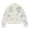 Chenille Patchwork Bomber Jacket