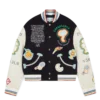 Chenille Patchwork Bomber Jacket