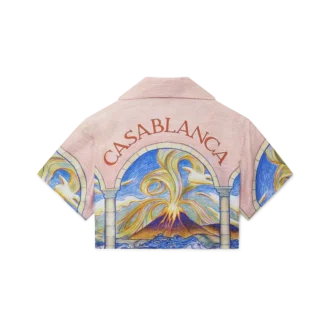 Chevaux Sauvages Cropped Silk Shirt