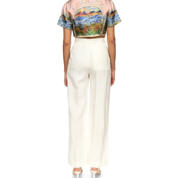 Chevaux Sauvages Cropped Silk Shirt Chevaux Sauvages Cropped Silk Shirt