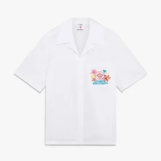 Collage D’icones Graphiques Embroidered Short Sleeve Shirt