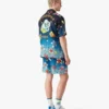 Collage D’icones Graphiques Short Sleeve Silk Shirt