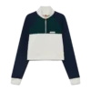 Colourblock Quarter Zip Cropped Sweatshirt