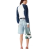 Colourblock Quarter Zip Cropped Sweatshirt
