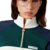 Colourblock Quarter Zip Cropped Sweatshirt