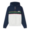 Colourblock Quarter Zip Hooded Sweatshirt