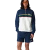 Colourblock Quarter Zip Hooded Sweatshirt