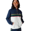 Colourblock Quarter Zip Hooded Sweatshirt