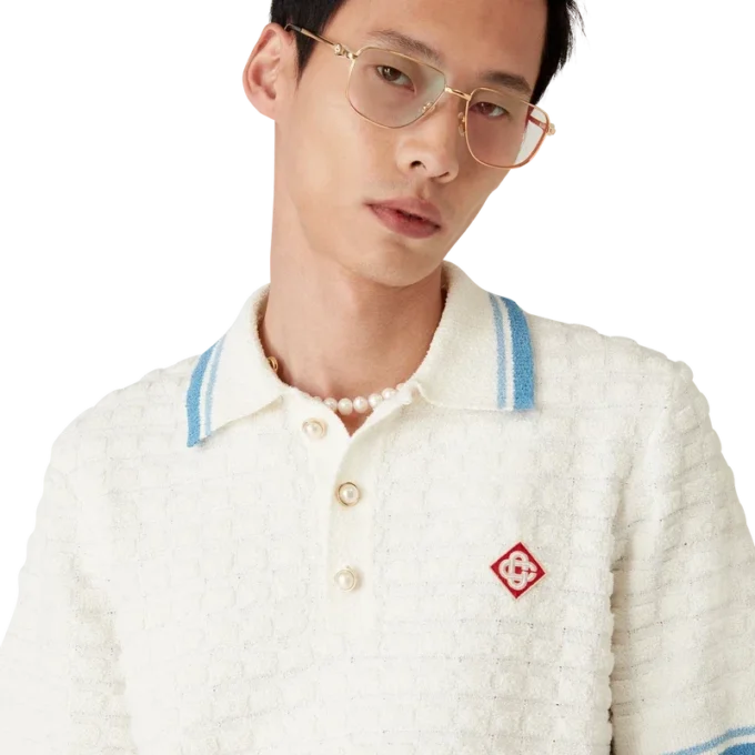 Cotton Boucle Polo Shirt Cotton Boucle Polo Shirt