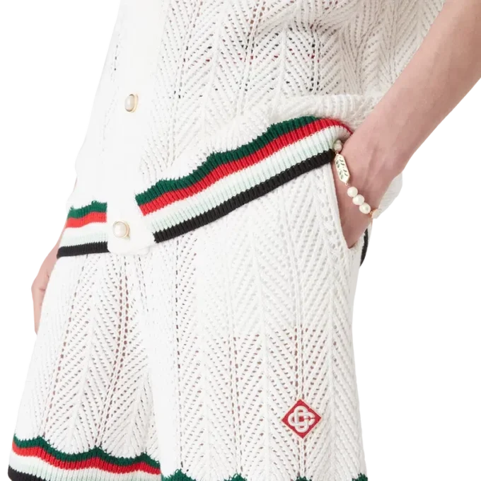 Cotton Chevron Crochet Shorts