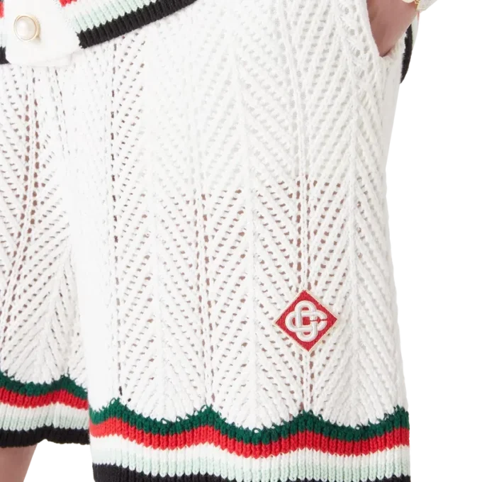 Cotton Chevron Crochet Shorts