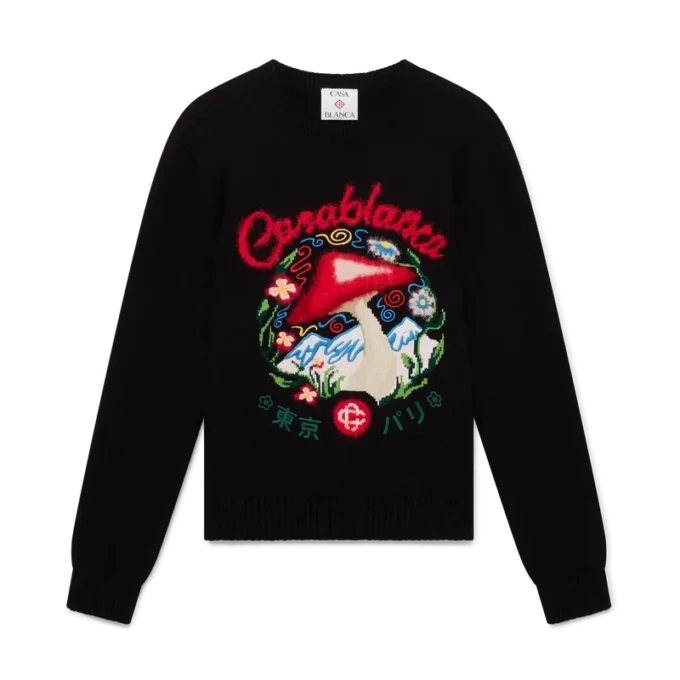 Cotton Embroidered Mushroom Jumper