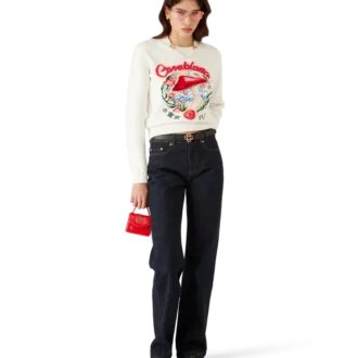 Cotton Embroidered Mushroom Jumper