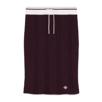 Cotton Knit Midi Skirt