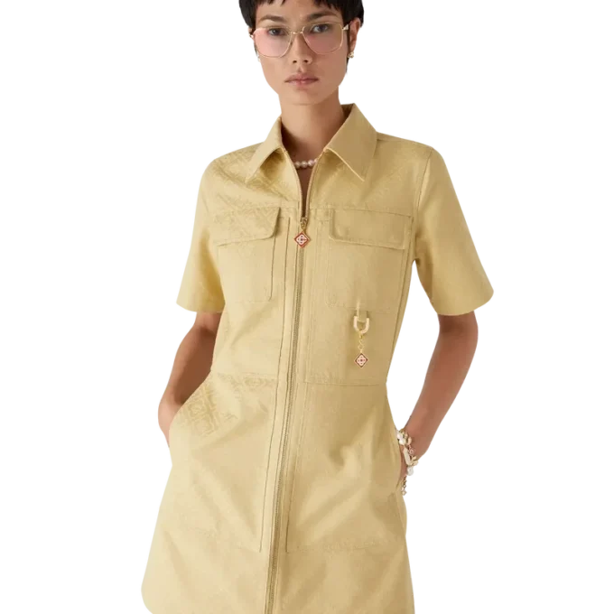 Cotton Monogram Jacquard Dress Cotton Monogram Jacquard Dress