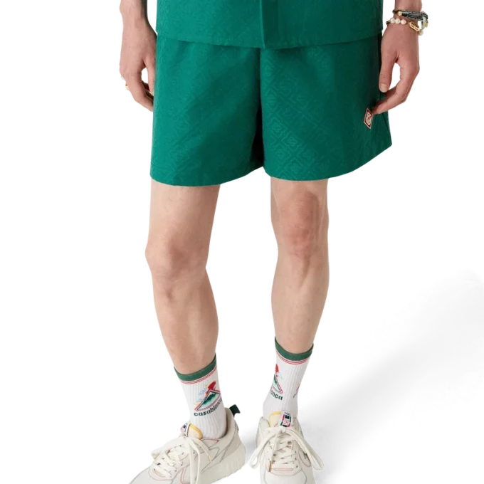 Cotton Monogram Jacquard Shorts Cotton Monogram Jacquard Shorts