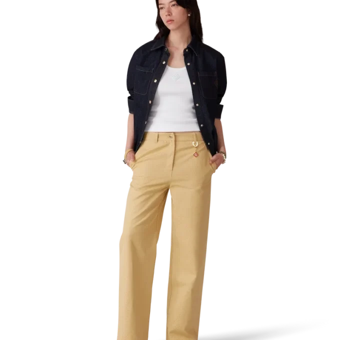 Cotton Monogram Jacquard Trousers Cotton Monogram Jacquard Trousers